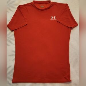 Compression Shirt Heat Gear Under Armour Mens 2nd Skin  Muscle Shirt Orange XXL